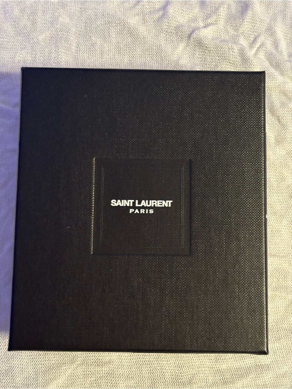 EMPTY BOX small Saint Laurent Black Box with White Label